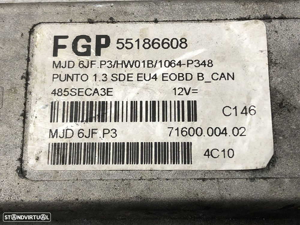 Centralina do motor Usado FIAT PUNTO (188_) 1.3 JTD 16V | 06.03 - 03.12 REF. 551... - 4