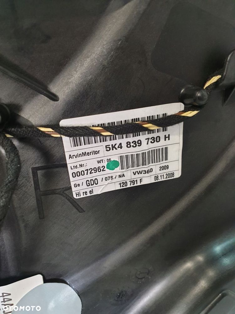 mechanizm szyby prawy tył 5k4839730h golf vi 1.4tsi 08r - 3