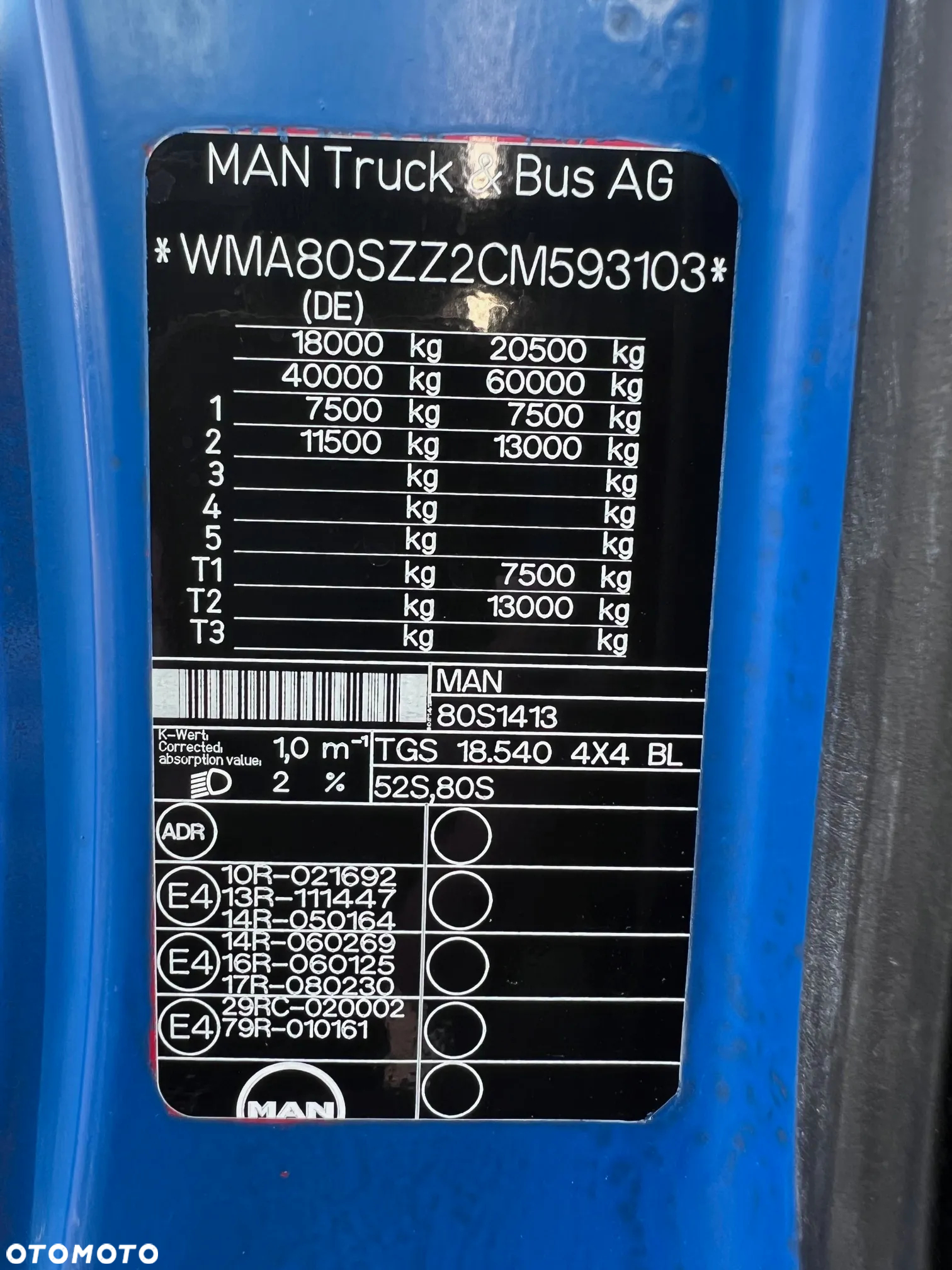 MAN TGS 18.540 4X4 NA MOSTACH MANUAL 160 TYS. KM!!! - 21