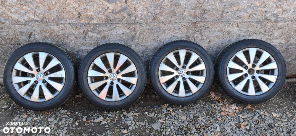 Alufelgi koła felgi opony 205 55 16 Volkswagen Touran golf passat 5x112 4szt oryginalne ET45 - 1