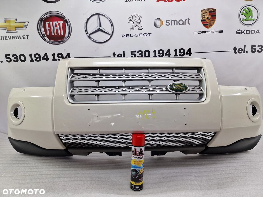 LAND ROVER FREELANDER II 2 07- ŁADNY ZDERZAK PRZEDNI PRZÓD + GRILL + KRATKA , KOLOR BIAŁO - KREMOWY , NR 6H52-17D957-A , NR AUKCJI NZ1123