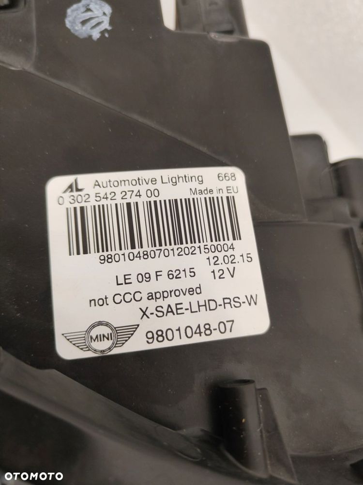 MINI COUNTRYMAN F60 XENON JASNY KOMPLET LAMP PRZÓD, 9801039-07, 9801048-07 - 3
