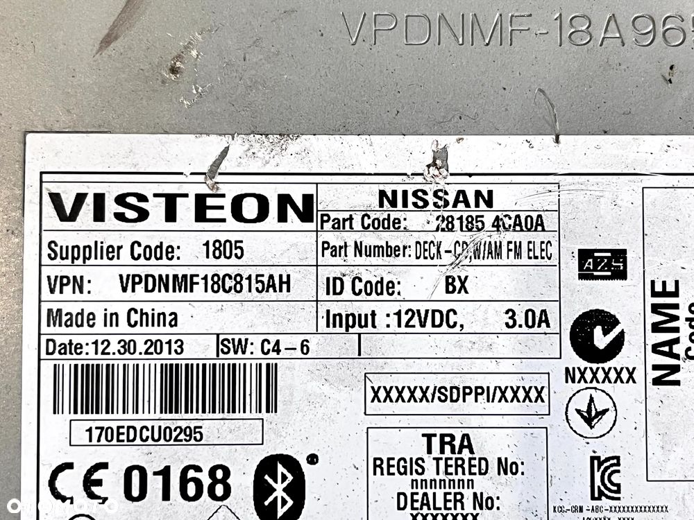 NISSAN QASHQAI II J11 RADIO RADIOODTWARZACZ CD NAVI NAWIGACJA 281854CA0A 28185-4CA0A - 3