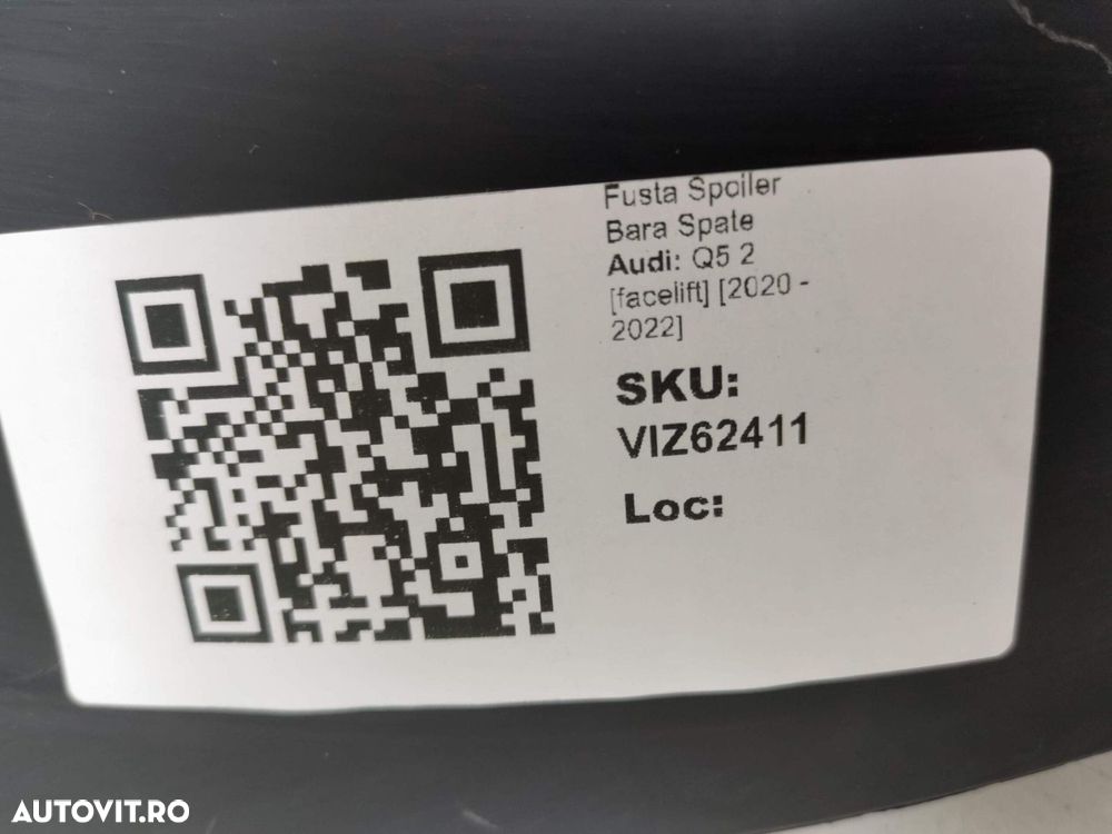 Fusta Spoiler Bara Spate Audi Q5 2 facelift 2020 2021 2022 S-Line Orig - 8