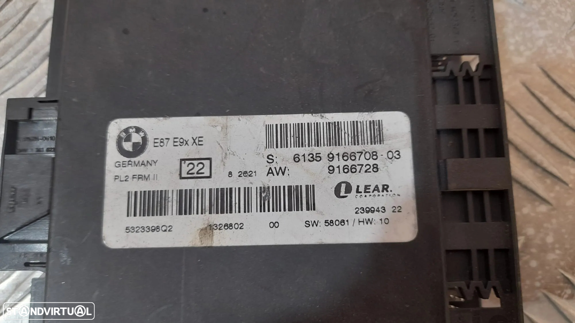 CENTRALINA LUZ LUZES INTERIOR FOOTWELL BMW SERIE 1 E87 61359166708 9166708 SERIE 1 E81 E82 COUPE E88 CABRIO X1 E84 SERIE 3 E90 E91 E92 COUPE E93 CABRIO - 3