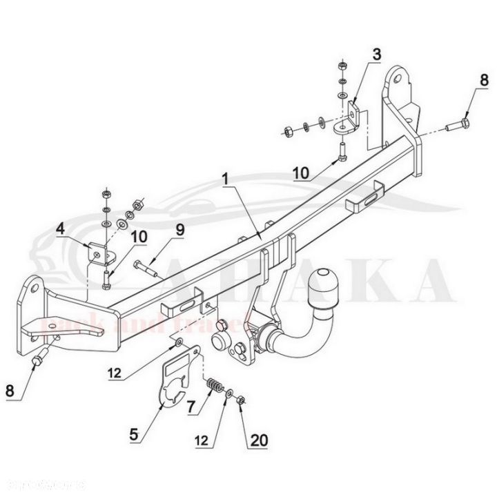 Hak Holowniczy Automat Do Bmw Seria 5 F11 Touring Kombi 2014-2017 - 3