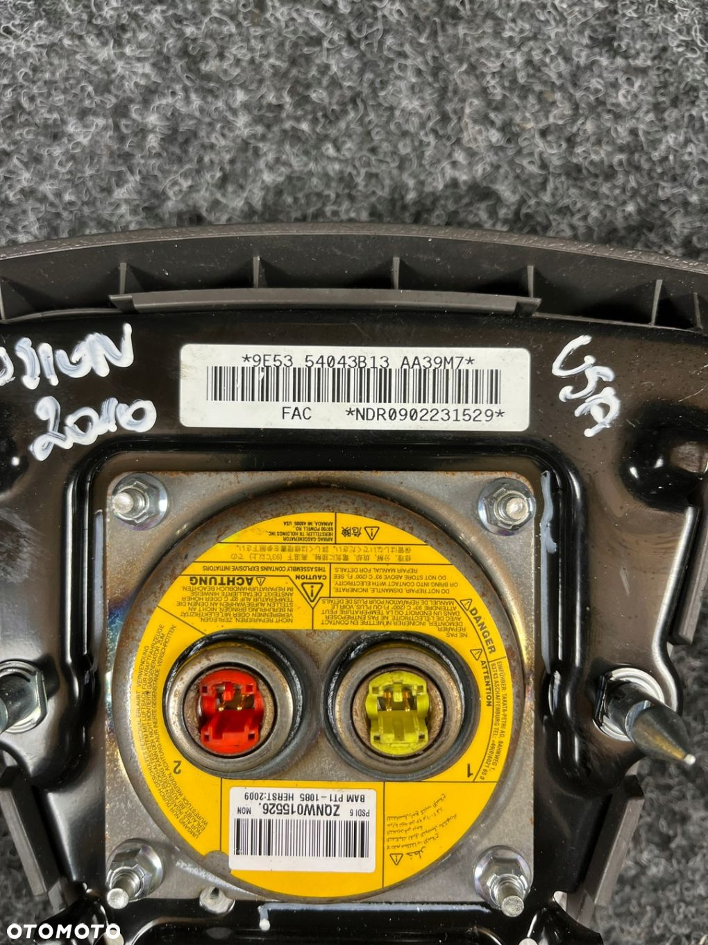 ford fusion sedan USA 2010r poduszka airbag kierowcy 9E53 54043B - 7