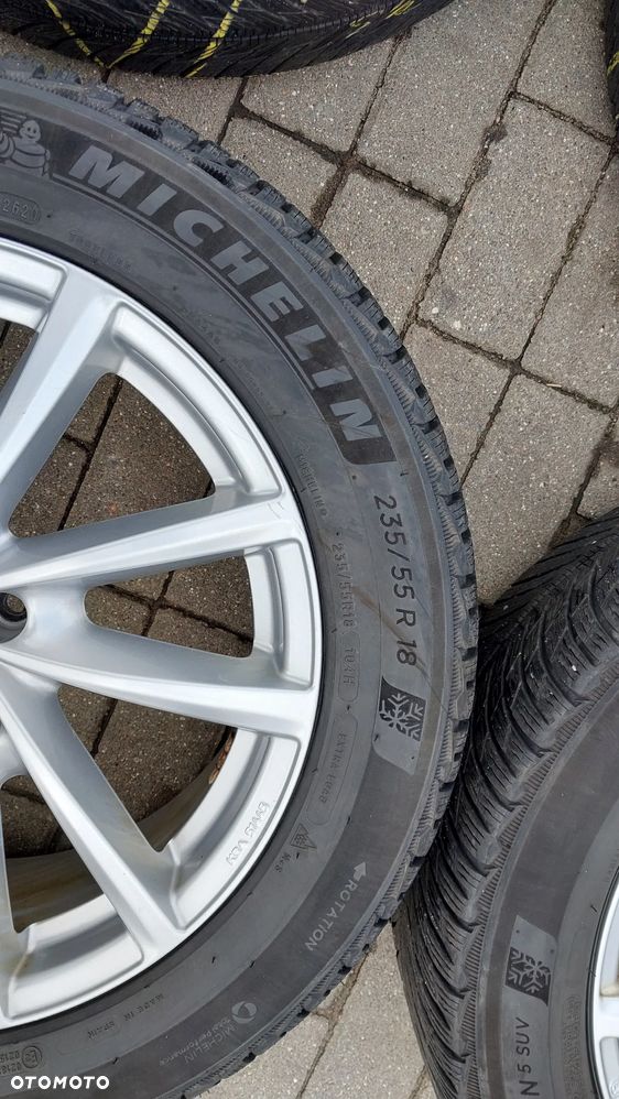 Komplet kol zimowych VW AUDI SEAT KOŁA V70838 7Jx18 ET43 5x112 235/55r18 - 4