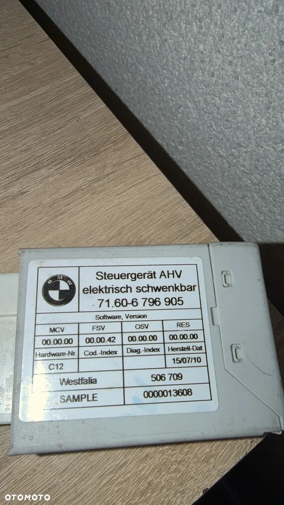 MODUŁ STEROWNIK HAKA WESTFALIA BMW X3 F25 6796905 - 2
