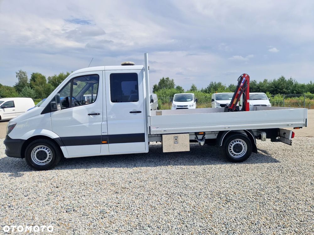 Mercedes-Benz SPRINTER 2,2 CDI 163 KONNA DOKA BRYGADÓWKA 7 OSOBOWA HDS HIAB HANDY 830KG KLIMATRONIK WEBASTO SKRZYNIA 3.5 M GWARANCJA - 3