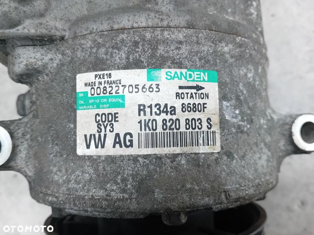 POMPA, SPRĘŻARKA KLIMATYZACJI VW PASSAT B6 1K0820803S PXE16  SANDEN 1.9 TDI - 5