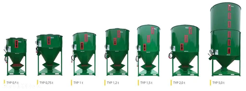 Mieszalnik pasz sypkich M-ROL H037/4 o pojemności 2000kg - 6