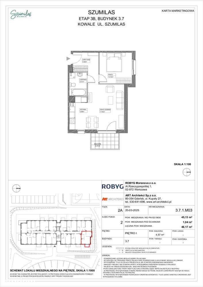 2-pokojowe mieszkanie 45m2 + balkon Bez Prowizji - Pełny obrazek: 2/19