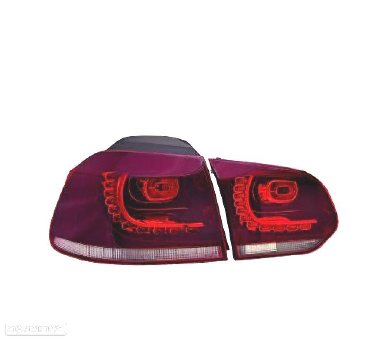 FAROLINS TRASEIROS VERMELHO FUMADOS VOLKSWAGEN VW GOLF VI LIMOUSINE 08-12 - 1