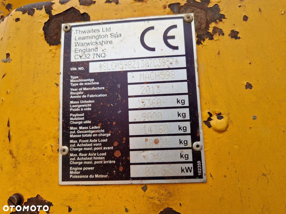 Thwaites 9t * MACH 598 * wozidło obrotowe - 8