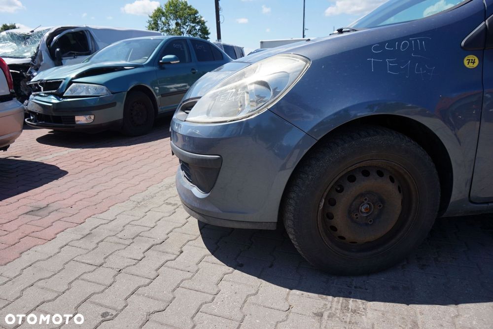 MASKA ZDERZAK BŁOTNIKI LAMPY CLIO III PH1 TEJ47  RENAULT 2005-2009 SZARY PRZÓD KOMPLETNY - 13