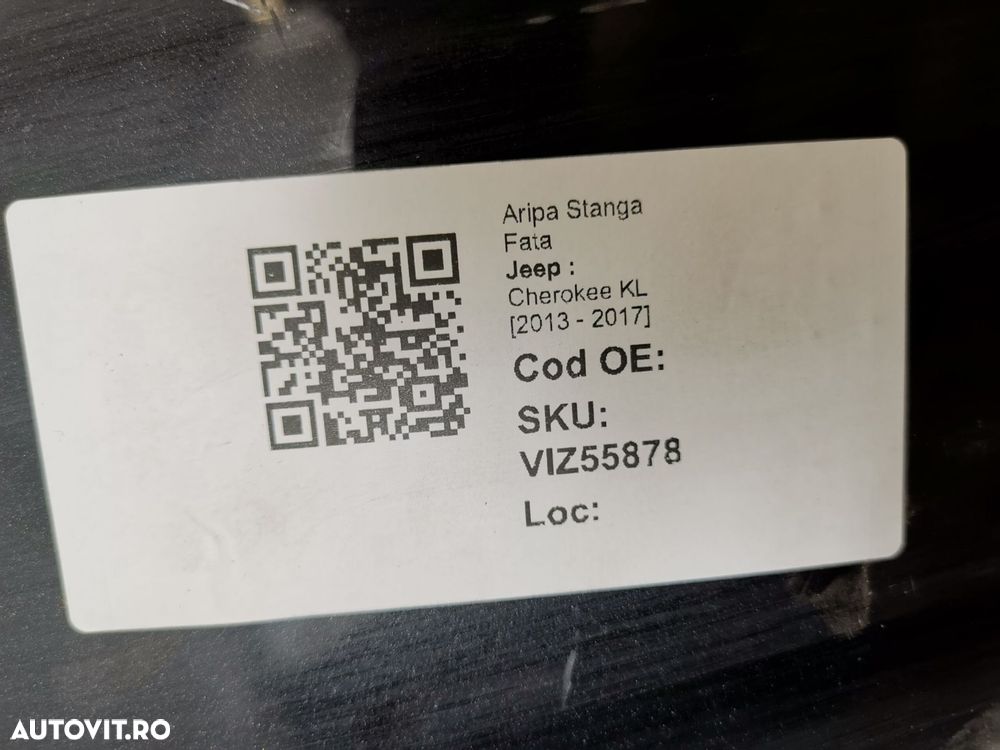 Aripa Stanga Fata Jeep  Cherokee KL 2013 2014 2015 2016 2017 Originala - 8