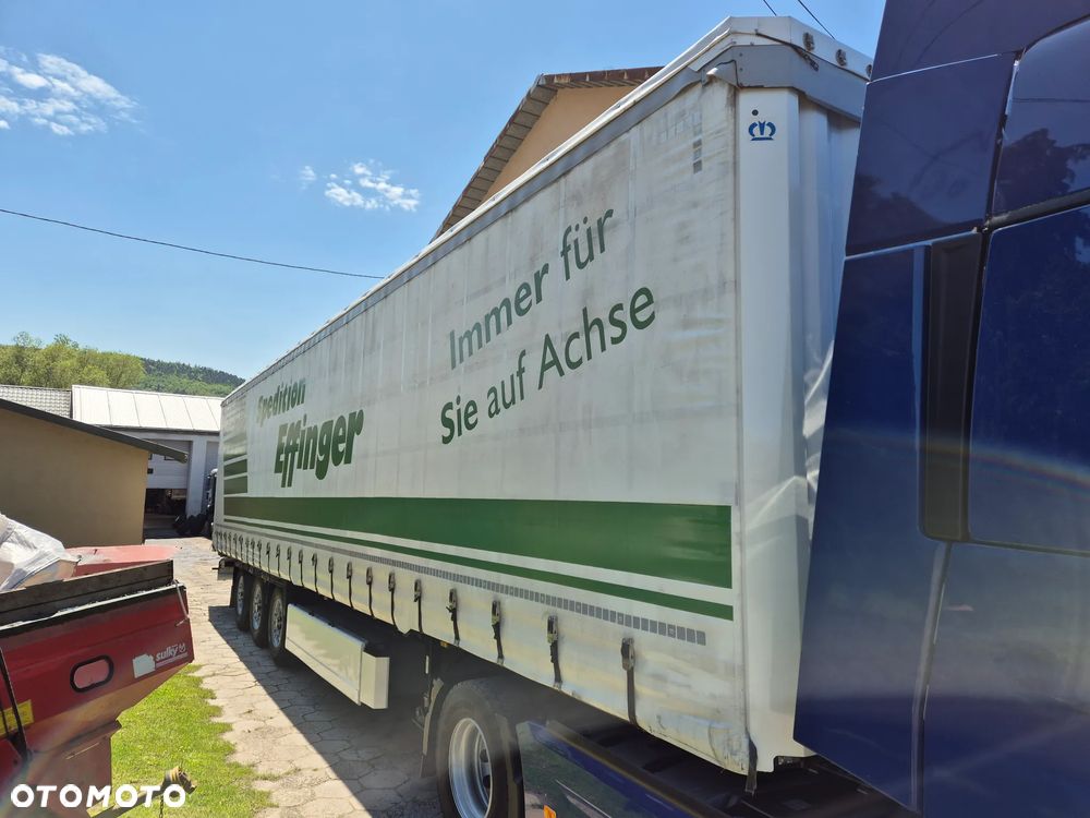 Krone BURTOWA BUDOWLANA VARIOS PÓŁMEGA 385/55 z Niemiec / ALUFELGI / stan bardzo dobry / PODNOSZONA OŚ I DACH / BPW firanka burto-firanka firana burtówka burto firanka - 2