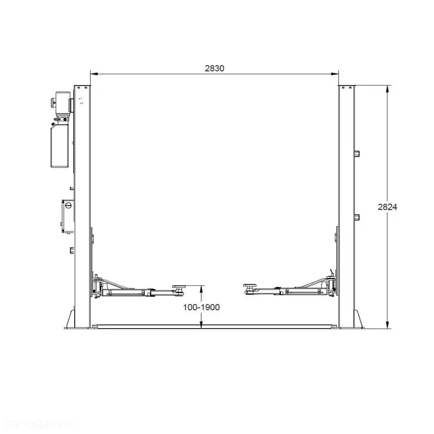 Podnośnik dwukolumnowy 4T automat model ST4000E MELL PRO - 7