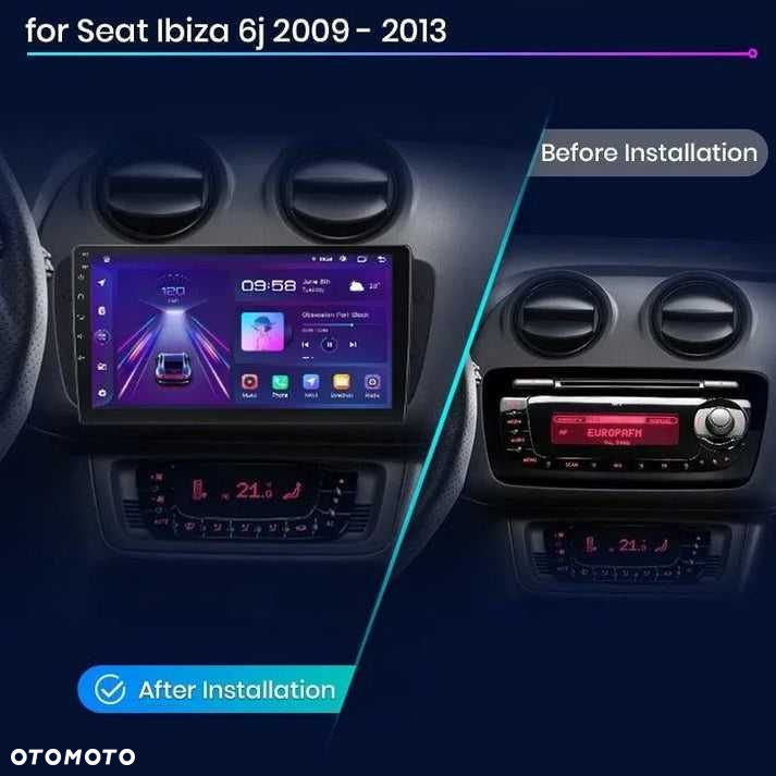Radio Nawigacyjne Seat Ibiza 6j 2009 - 2013 z Android Auto 1GB 32GB - 3