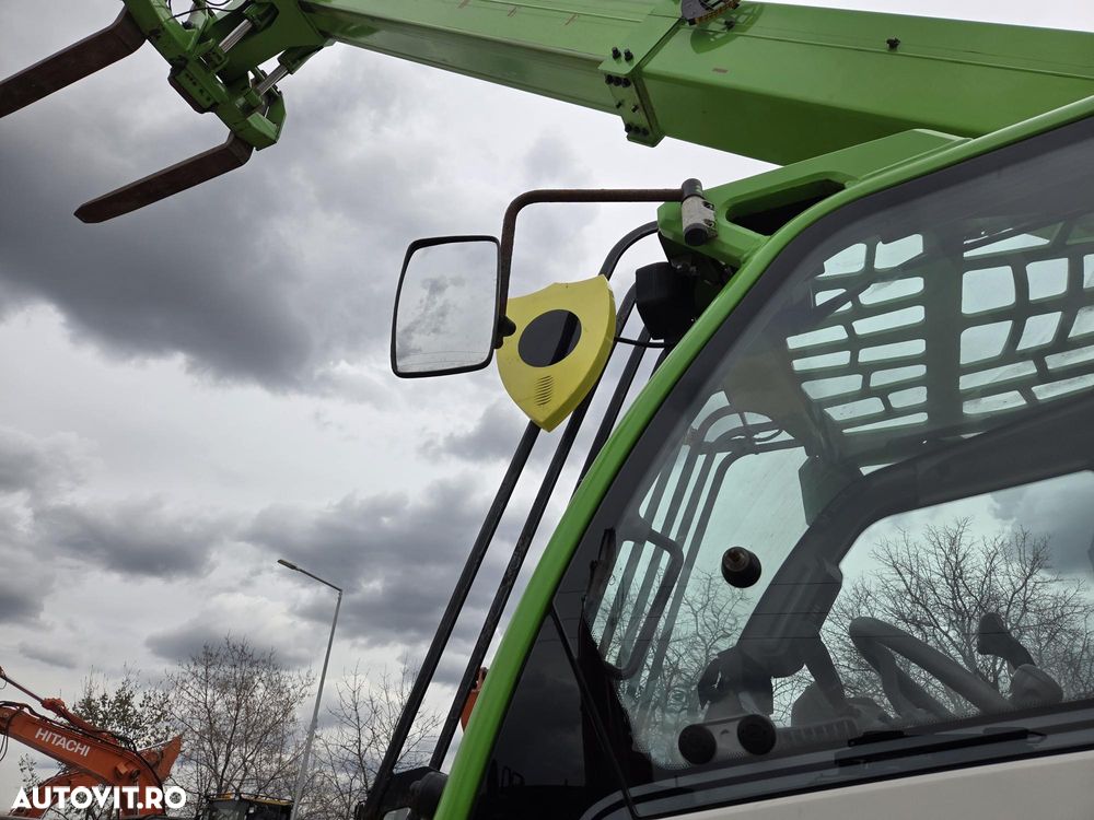Merlo CA SI O MACARA de 12t, P120.10, ridica 12t la 5m si 7t la 10m, 1.164h, 2018, furci, cupa 3,5mc, Masa operational 15,6t, sistem protectie cu 3 camere/parte, protectie cabina, Aer cond, cilindri de MACARA, posibil leasing 2 ani, PROMOTIE 93.900 EUR+Tva - 21