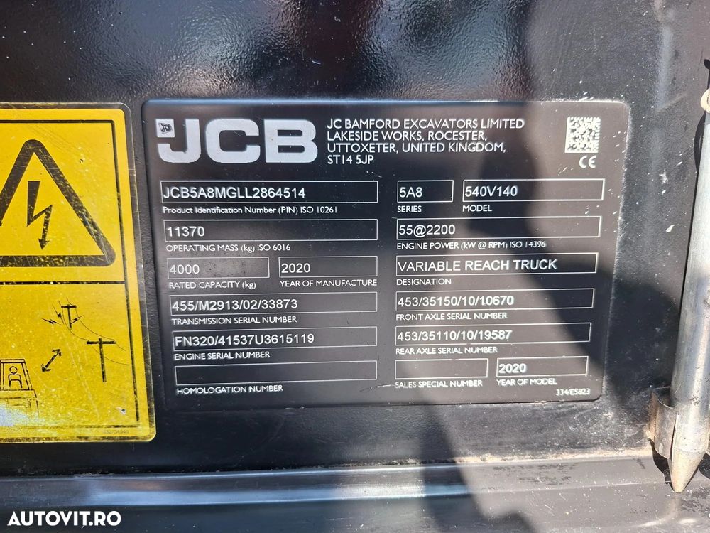 JCB 540-140 Hi-Viz INCARCATOR TELESCOPIC 4x4 - 12