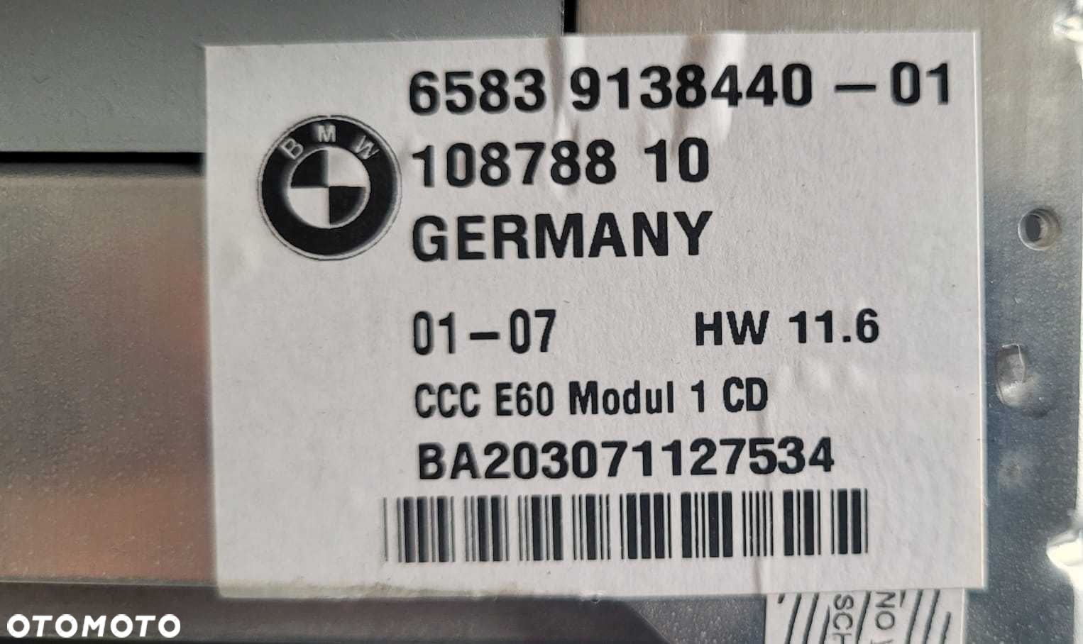 Moduł radio  nawigacja CCC navi BMW 5 E60, f-vat - 2