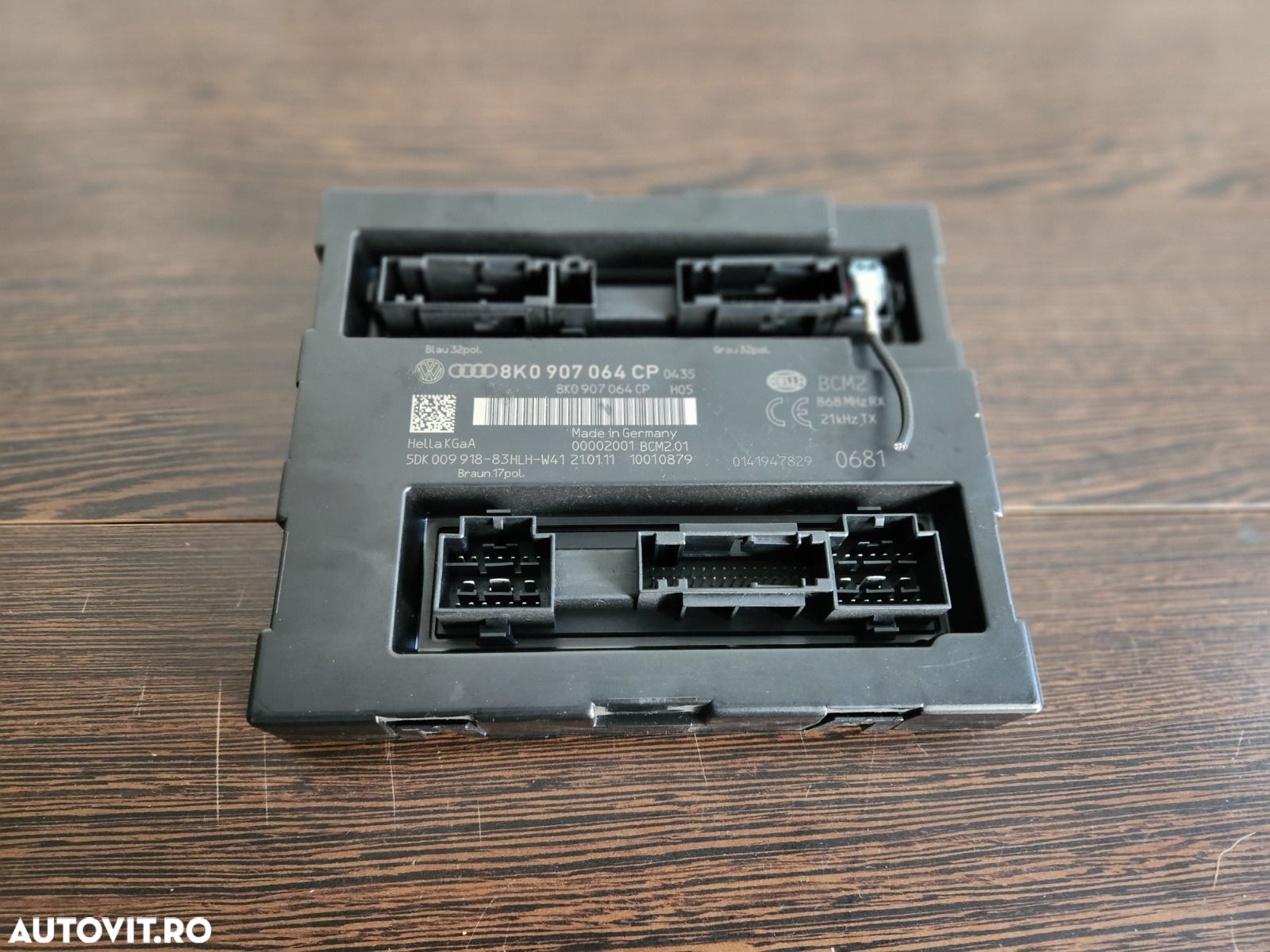 Calculator Modul Confort BCM Audi A5 Cod 8K0907064CP Dezmembrez Audi A5 8T 2.7 Tdi Euro 5 Motor CGKA Cutie Automata MMW Bixenon Volan Stanga - Dezmembrari Arad - 4