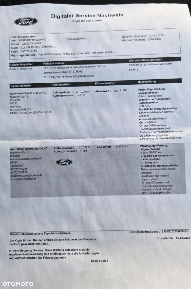 Ford Transit 2.0D L3H2 5 osobowy Brygadówka Webasto - 17