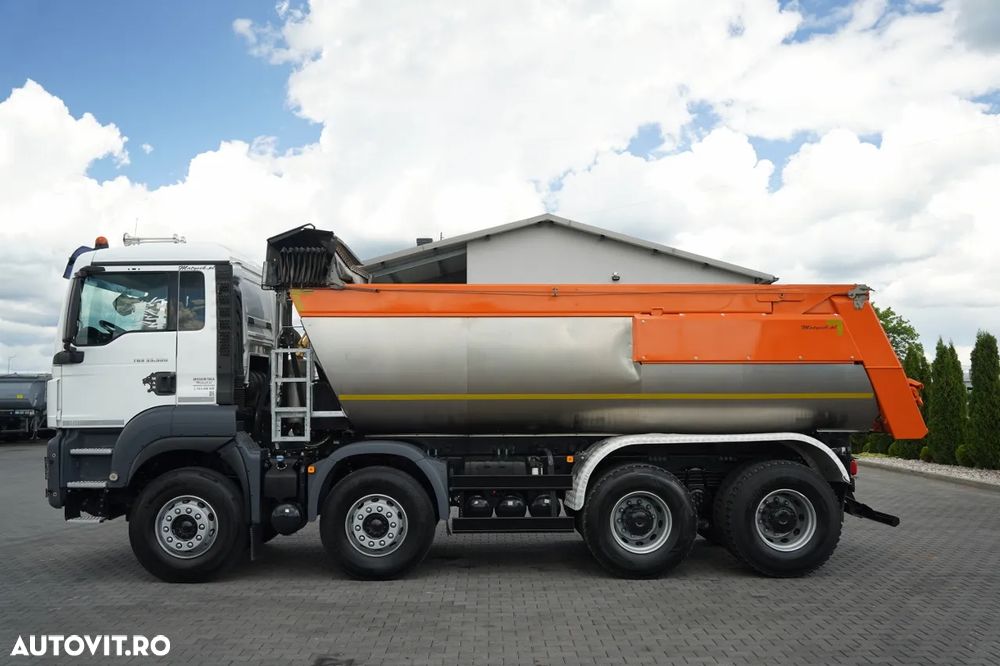 MAN TGS 35.500 / 8x4 / BASCULĂ SPATE MEILLER / IZOLATĂ / PENTRU ASFALT / HYDROCLASP / NAVI / 2021 - 8