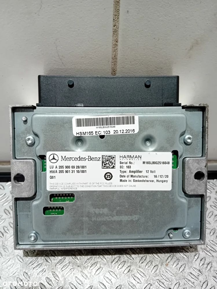 wzmacniacz Harman Mercedes-Benz C-klasa W205 2017 A2059006928  A2059013110 - 4