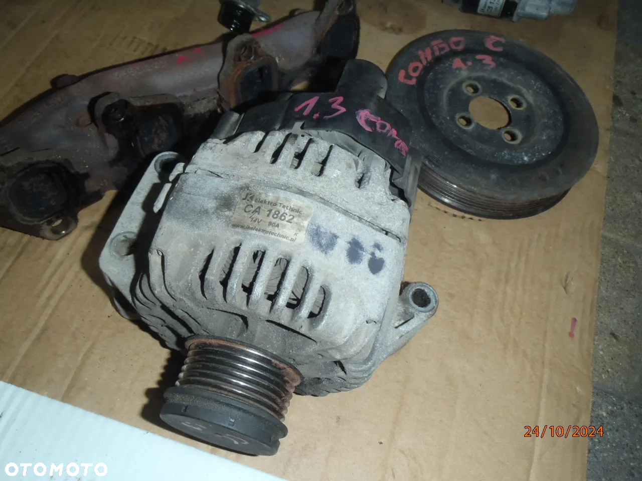 kolektor ssący alternator sprężarka sprzęgło docisk tarcza  dwumasa dwumas chłodniczka oleju opel corsa combo astra meriva 1.3 cdti - 37