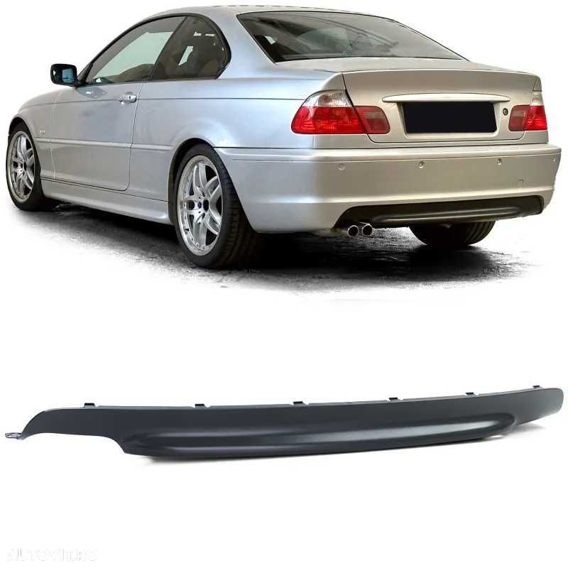 Difuzor Performance Bara Spate M Evacuare Dubla Stanga BMW E46, Negru, Prinderi Cleme Originale - 1