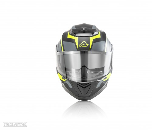 capacete modular acerbis flip up preto e amarelo - 2