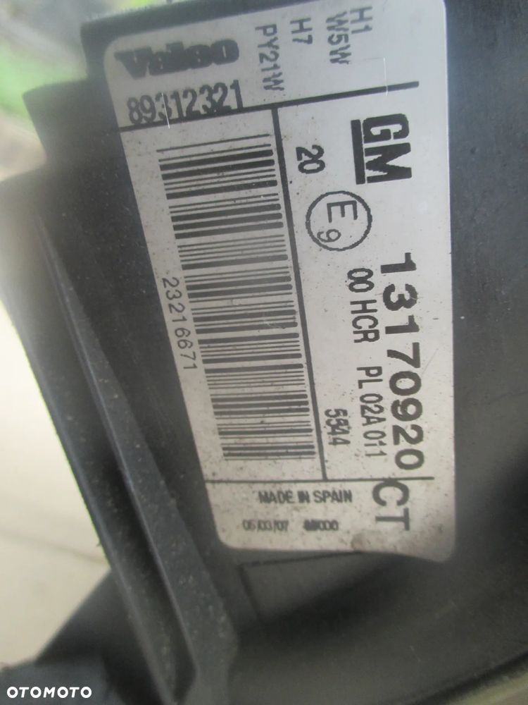 Lampa prawa Opel Vectra C lift Valeo Europa - 3