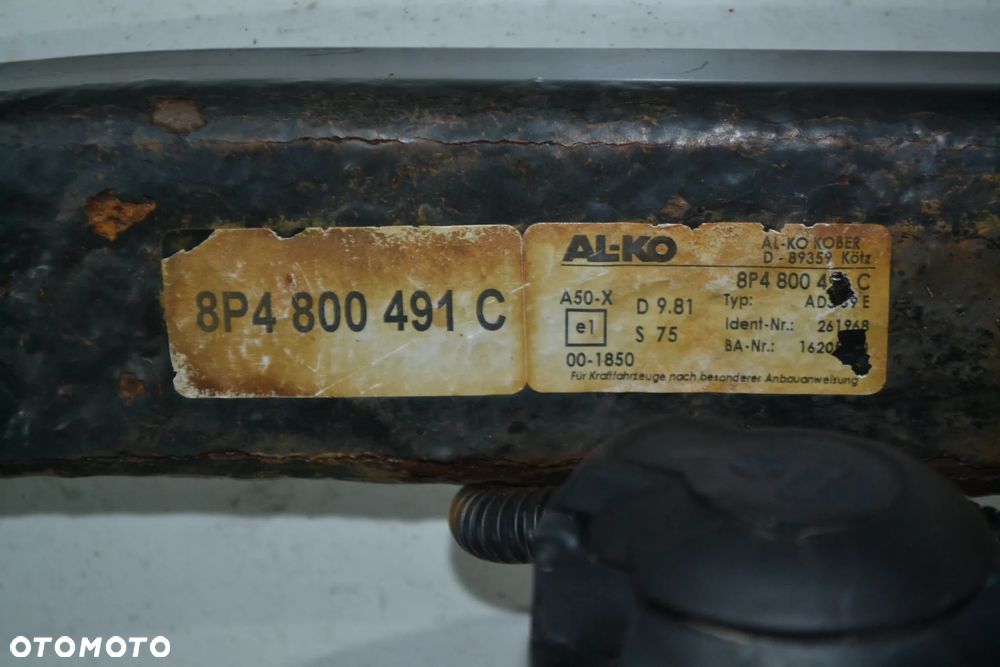 AUDI A3 8P SPORTBACK HAK HOLOWNICZY WYPINANY AL-KO 8P4800491C MODUŁ 1K0907383F KULA 8P0800495 WIĄZKA ORYGINAŁ POMORSKIE - 7