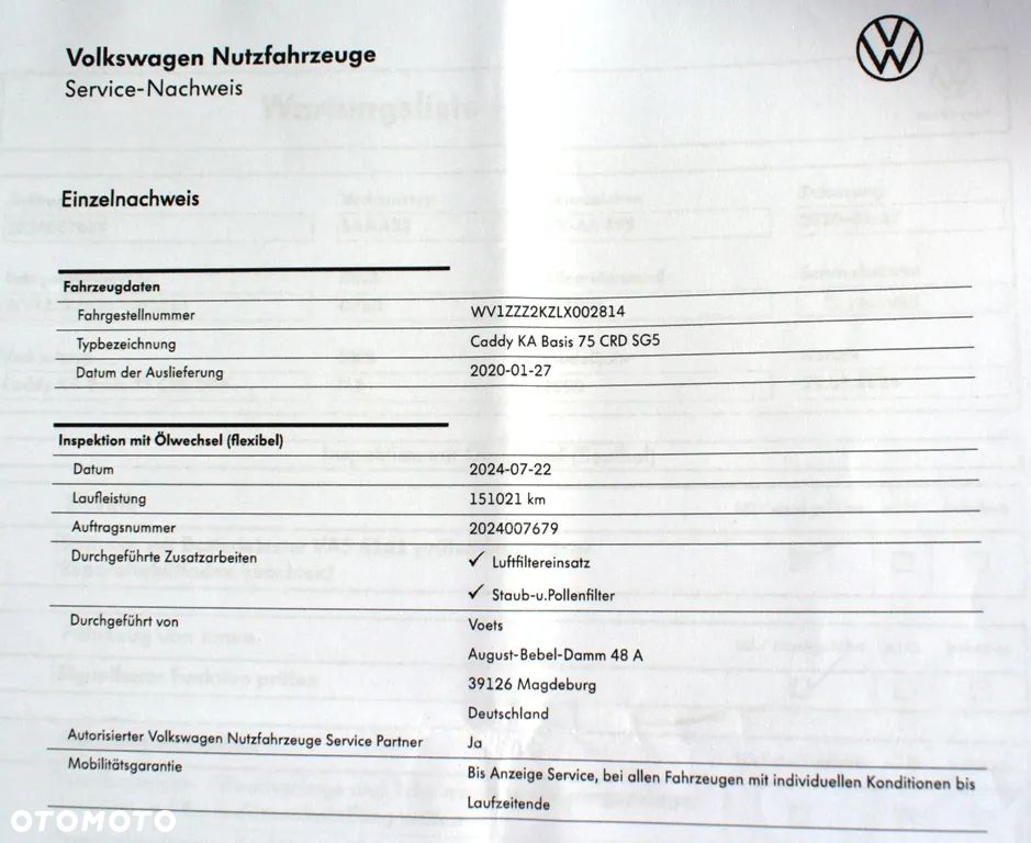 Volkswagen VW CADDY 2.0TDI - 29