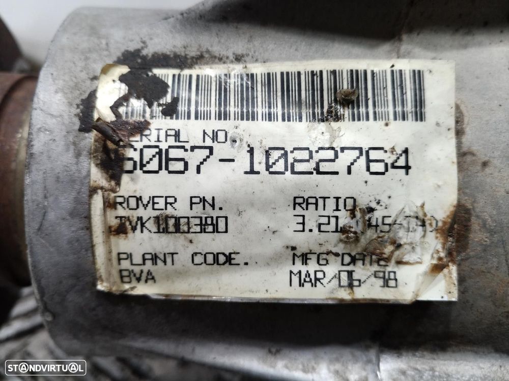 DIFERENCIAL TRASEIRO LAND ROVER FREELANDER SOFT TOP 1998 -TVK100380 - 8