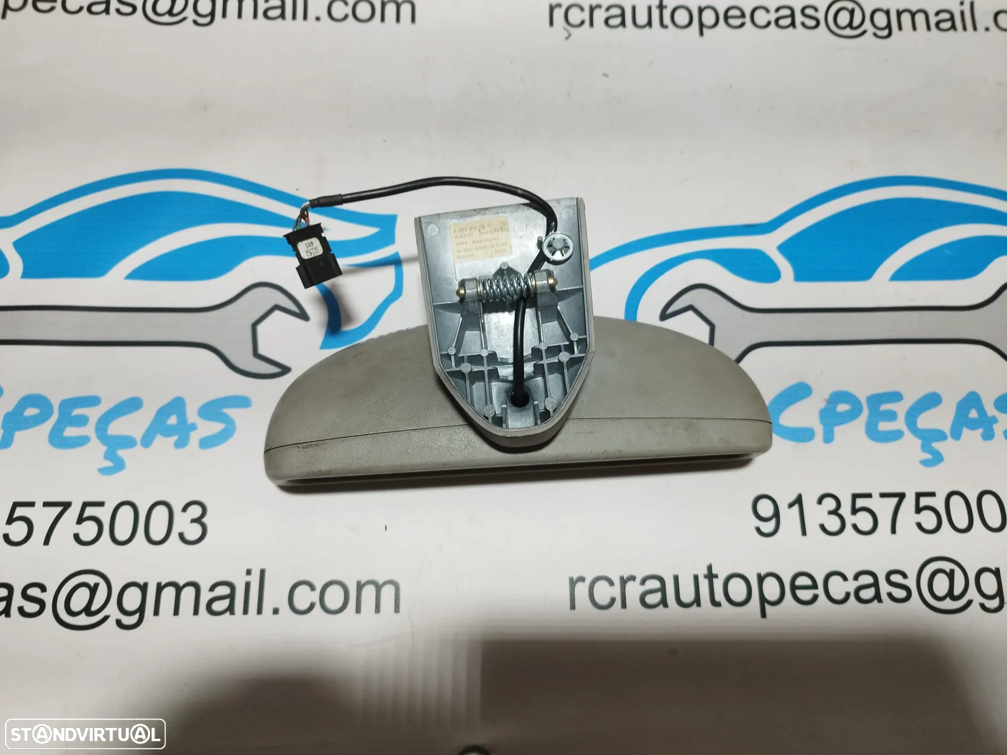 ESPELHO RETROVISOR INTERIOR ELÉTRICO A2038103517 MERCEDES C 220 AVANTGARDE W203 150CV - 2