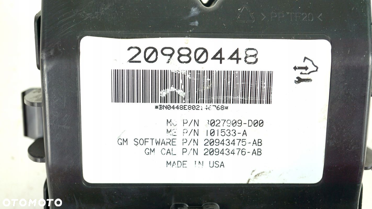 MODUŁ STEROWNIK KLAPY BAGAŻNIKA TYŁ TYLNEJ OPEL INSIGNIA I A KOMBI 20980448 - 4