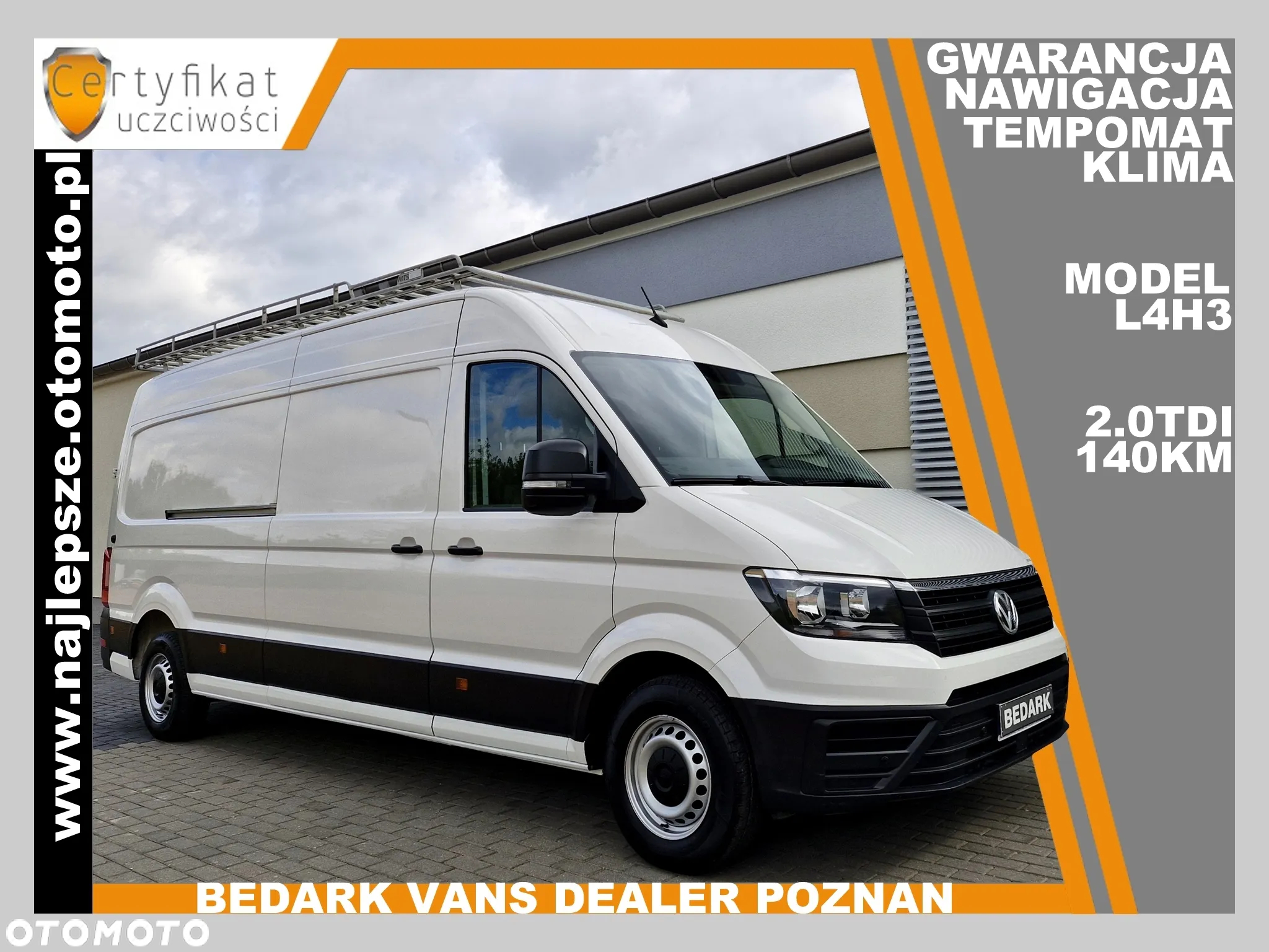 Volkswagen Crafter, L4H3, 2018 X, nawigacja, klima, tempomat - 2