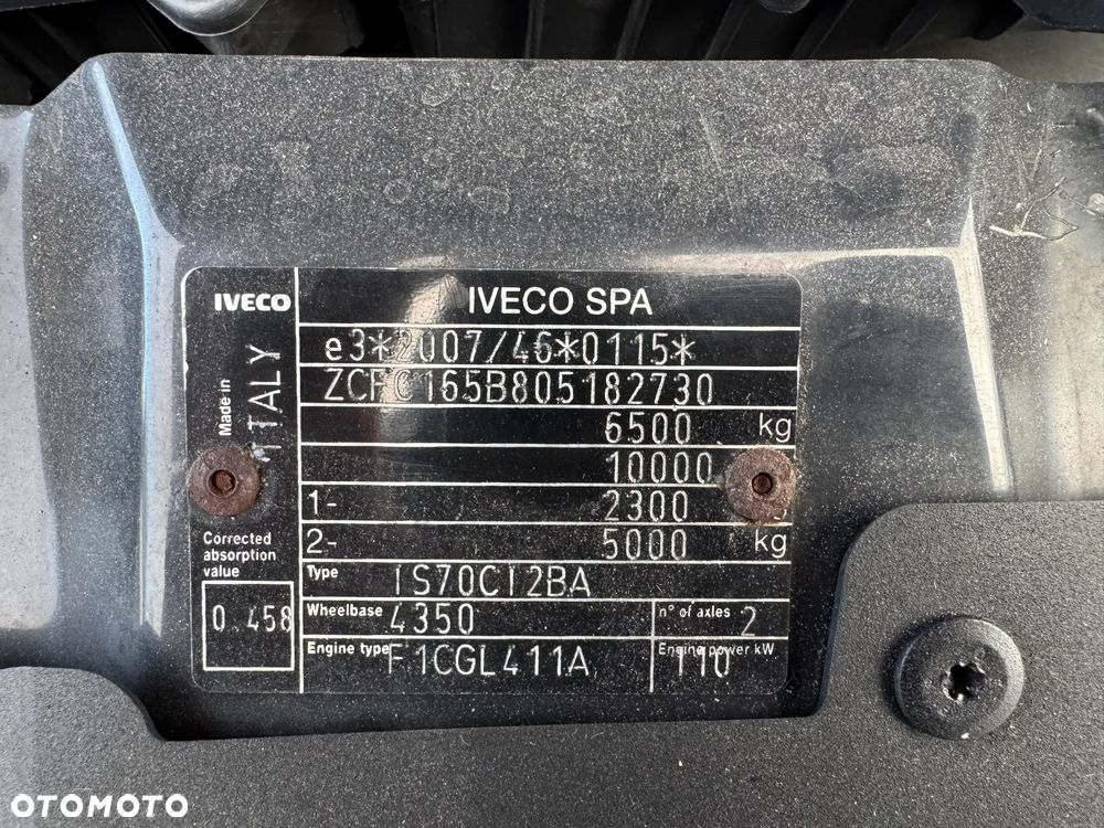 Iveco DAILY 65C15,65C17,65C18,70C15,70C17,70C18,72C15,72C17,72C18 - 12