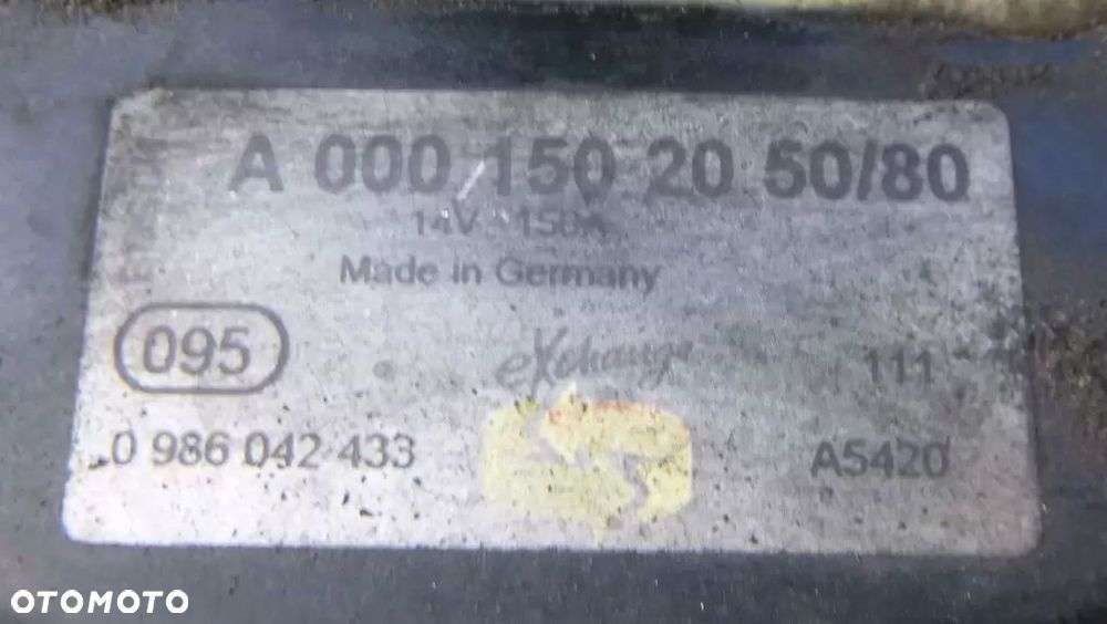 Mercedes S Alternator A0001502050 - 4