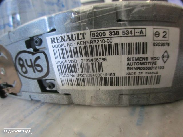 Radios 8200338534A RENAULT SCENIC 2 FASE 2 2006 1.9 DCI 130 5P CINZA ORIGINAL RENNRR210-00 - 4