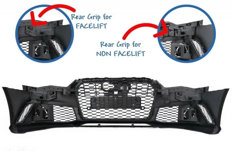 ZDERZAK PRZEDNI AUDI A6 C7 4G RS6 LOOK 2015-2018 LIFT - 7