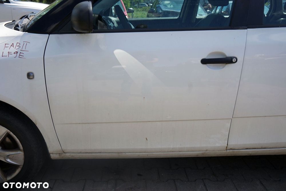 DRZWI PRZEDNIE LEWE FABIA II 545 LIFT KOMBI LF9E  BIAŁY SKODA 2010-2014 - 3