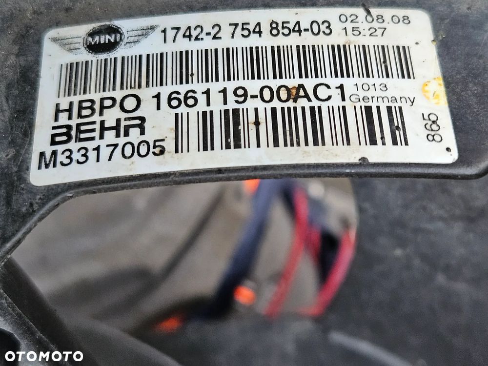 Mini Cooper R55 R56 1.4 1.6  wentylator chłodnicy 2754854-03 - 3