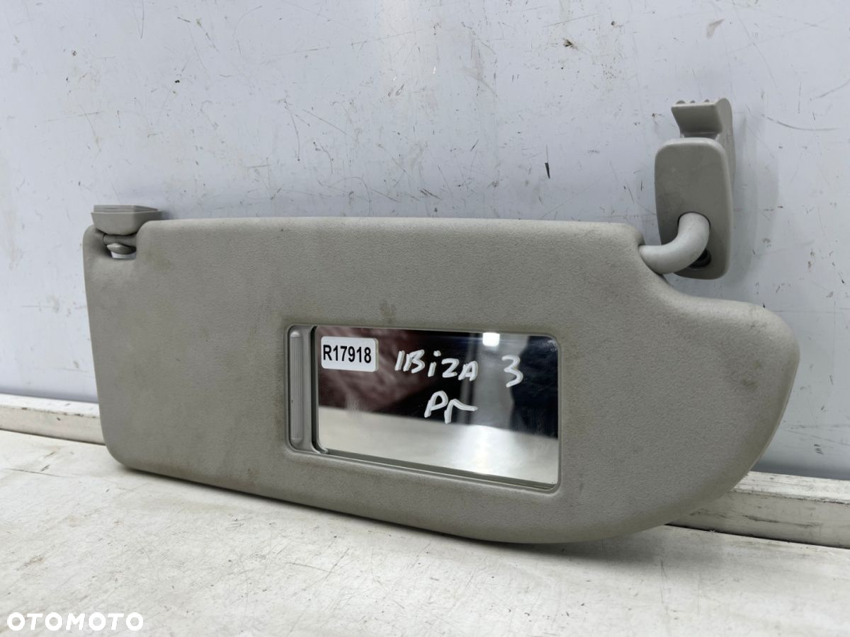 Daszek Seat Ibiza 3 III 6L Cordoba II 02-08r. prawy przeciwsłonecznik pasażera osłona słoneczna - 2
