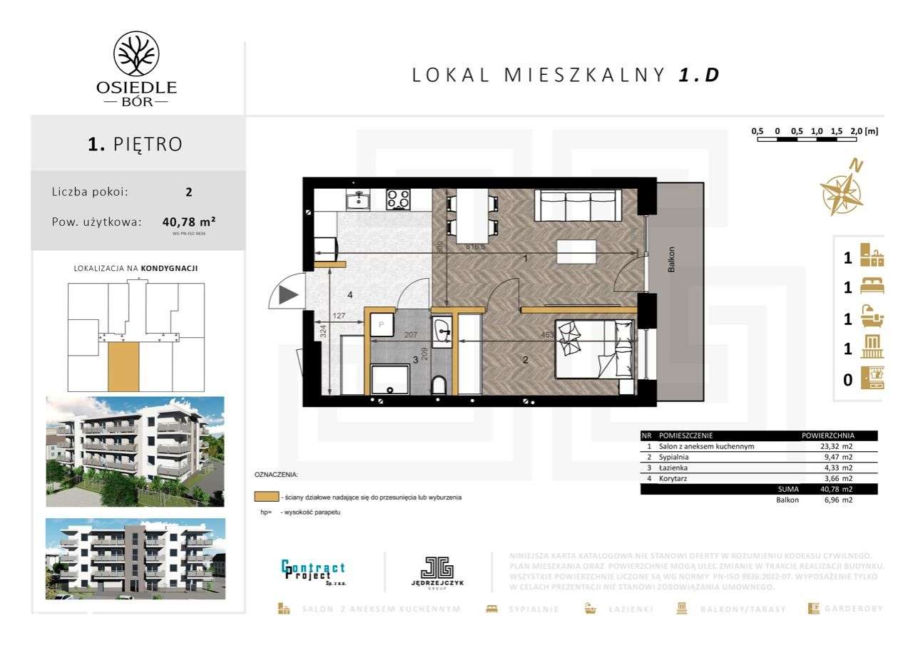 Mieszkanie 1.D | Osiedle Bór| OFERTA ZIMOWA