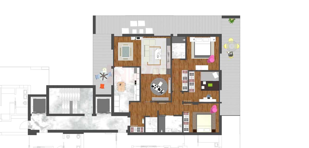 Apartamento T3 Novo | junto à Solum | Terraço 63m² | Construção Premiu - Grande imagem: 5/10